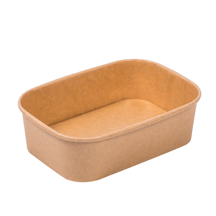 Paper salad bowl with lid